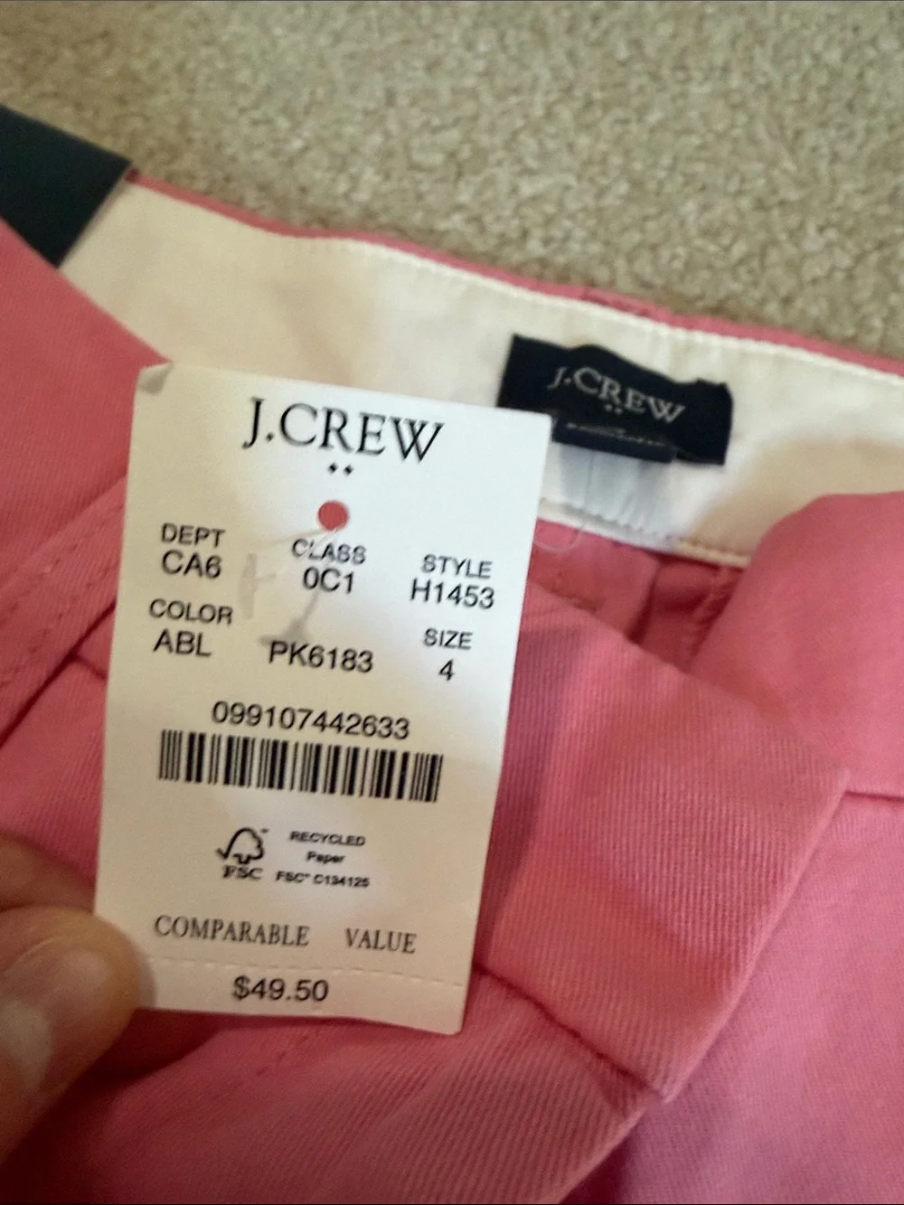 Jcrew size four brand new pink  Women’s Casual Shorts - Classic Tailored Fit